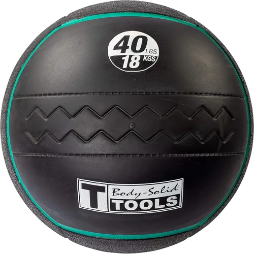 Vista 8 de Body-Solid Heavy Rubber Medicine Ball - Non Bouncing Wall Balls for Strength Training, Weight Loss Workout, Core Exercise and Home Gym Fitness, Black