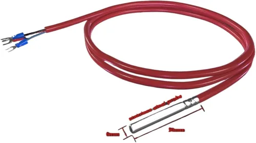 Vista 2 de Waterproof PT1000 thermistor -50~+200 Celsius Temperature Sensor 6 * 50mm Probe Thermal Resistance with Silicone Cable