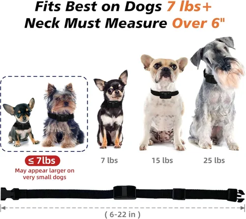 Vista 4 de Collar de choque para perro ultra compacto, collar de entrenamiento de perro más ligero con control remoto para perros pequeños de 5 a 30 libras