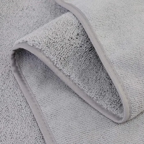 Vista 3 de Polyte - Toalla de baño de microfibra de secado rápido para envolver el cuerpo para hombres, talla única (gris)