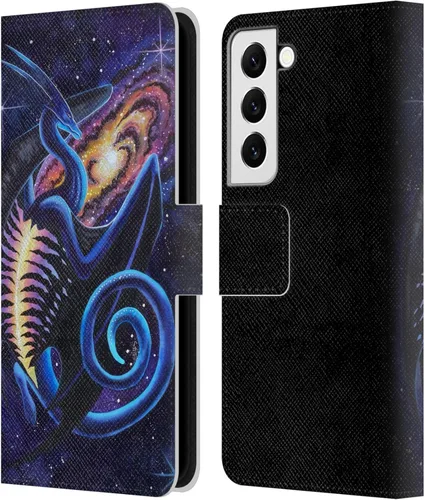 Vista 400 de Head Case Designs Officially Licensed Carla Morrow Galactic Entrancement Dragons Leather Wallet Case Compatible with Samsung Galaxy A07 4G