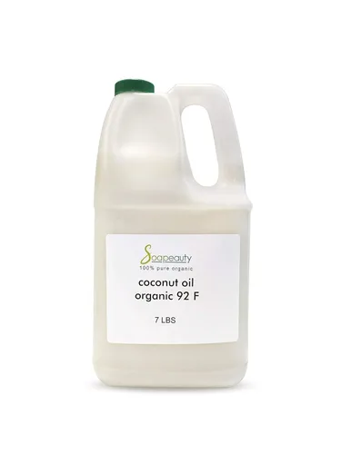 Vista 4 de Aceite de coco refinado de 92 grados blanqueado 100% puro prensado en frío (12 onzas)