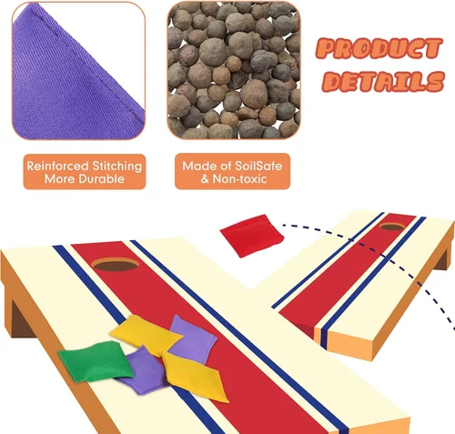 Vista 5 de Jerify 72 mini pufs para niños, a granel, mini bolsas de frijoles coloridos para lanzar niños, familia y adultos, juegos de patio al aire libre