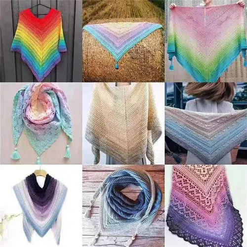 Vista 4 de JubileeYarn - Hilo Ombré Blast (7.76 oz/torta de algodón para bebé, 1 torta)