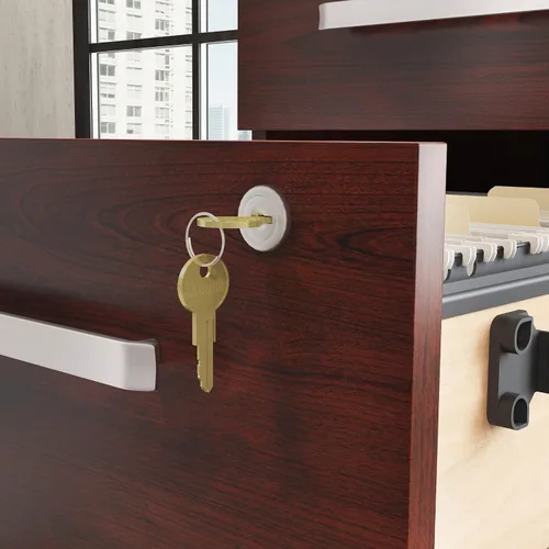 Vista 7 de OfficeWorks by Sauder Affirm - Archivo móvil de 3 cajones, acabado clásico cereza Cereza Clásico