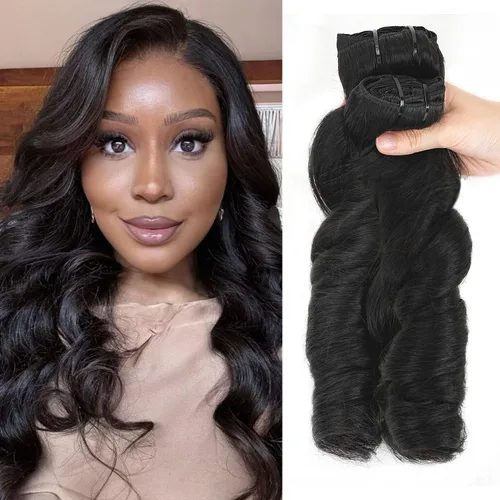Vista 31 de Extensiones de cabello humano real rizado con clip, 4/27/4, ombré, rizado con clip, para mujer, 3C y 4A (12 pulgadas, #4/27/4)