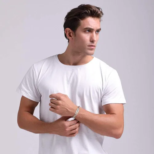 Vista 6 de TTVOVO Pulseras de identificación de alerta médica para hombres y mujeres, de acero inoxidable, SOS, pulseras médicas de emergencia, pulsera