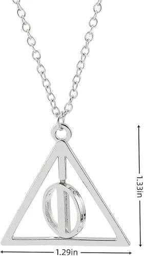 Vista 3 de GetMoving Collar de tiempo, collar con colgante de Hallows para mujer