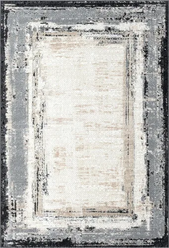 Vista 3 de Abani Alfombra marfil para sala de estar, dormitorio, patrón abstracto, duradera y fácil de limpiar (2 x 3 pies)