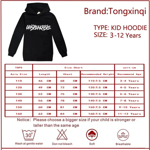 Vista 2 de Sudadera con capucha para niños y niñas, diseño de anime