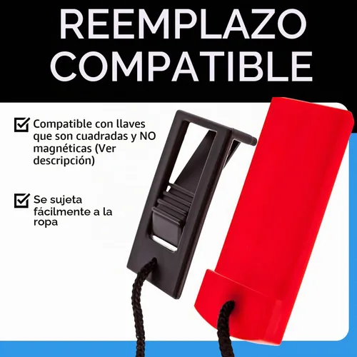 Vista 4 de Repuesto de llave de seguridad para máquina caminadora, para varios modelos.