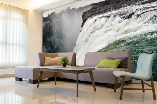 Vista 7 de Murales de pared 3D de estrellas de montañas, cielo nocturno, arte mural para despegar y pegar, calcomanías de pared extraíbles para sala de estar
