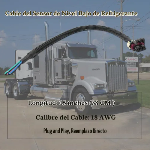 Vista 5 de Conector N9267001 de coleta de extremo de reparación de cable con sensor de nivel de refrigerante bajo Peterbilt y Kenworth, reemplace Q21-6007S