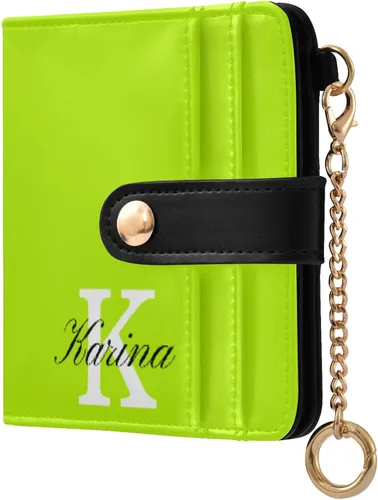 Vista 13 de Sinestour Custom Beige pattern Small Wallet for Women RFID Blocking Leather Bifold Small Purse with Card Holder Zipper Coin Pocket ID Window