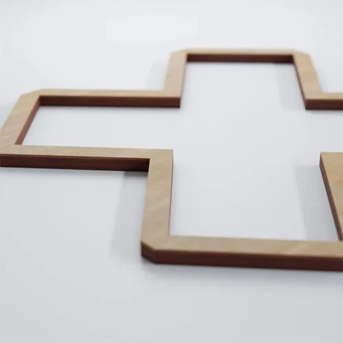 Vista 137 de 7 3/8"W X 7 3/8"H Extra Pequeño Fowler Decorativo Fretwork Madera Paneles De Pared, Aliso