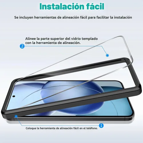Vista 3 de SURFCUZ [Paquete de 4] Protector de pantalla para Galaxy S24 Plus/S25 Plus [Cristal templado] [Cristal de Japón con dureza 9H] Protector de pantalla