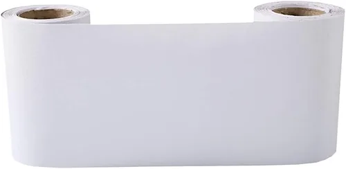 Vista 3 de NB - Papel tapiz autoadhesivo de color sólido esmerilado, borde impermeable para pared, fácil de aplicar, azulejos de cocina y baño, 4 x 196 Blanco