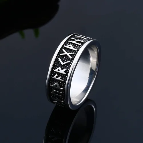Vista 3 de BAVIPOWER Colgante de cabeza de lobo vikingo, cadena de quilla de acero inoxidable, collar nórdico, potente joyería pagana para hombres y mujeres