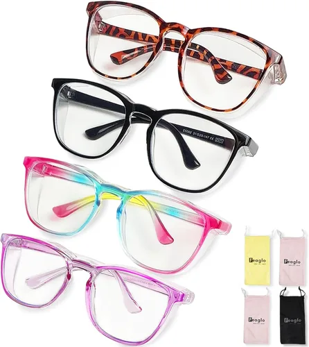 Vista 14 de Feaglo Lentes de seguridad, antivaho para mujeres y hombres, bloqueo de luz azul, elegantes gafas de protección para los ojos, escudo lateral