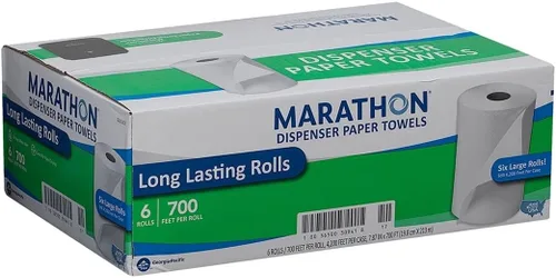 Vista 4 de Marathon - Rollo de toallas de papel dispensador (700 pies, 6 rollos)