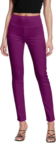 Vista 25 de Hybrid & Company Pantalón súper cómodo elástico con cintura elástica completa, estilo pull-on, de sarga Millennium Negro