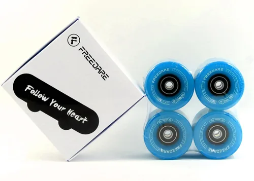 Vista 5 de FREEDARE Ruedas para monopatín 2.362 in 83a con rodamientos y espaciadores Cruiser Wheels (paquete de 4)