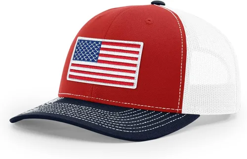 Vista 218 de Joe's USA Richardson 112 - Gorras de camionero con parche gráfico personalizado - Gorras estructuradas de cinco y seis paneles Richardson Premium