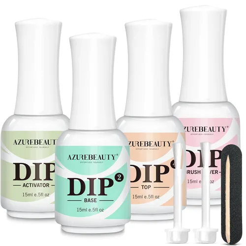 Vista 15 de AzureBeauty Juego de uñas en polvo de inmersión, 6 colores marrón nude, tonos de piel, polvo de inmersión natural, arte de uñas francés, salón