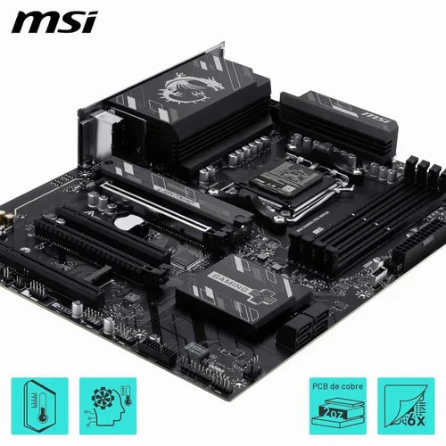 Vista 5 de Micro Center Procesador AMD 7600X con placa base WiFi MSI B850 Gaming PRO AMD Ryzen 5 7600X + MSI B850 GAMING PRO WIFI6E