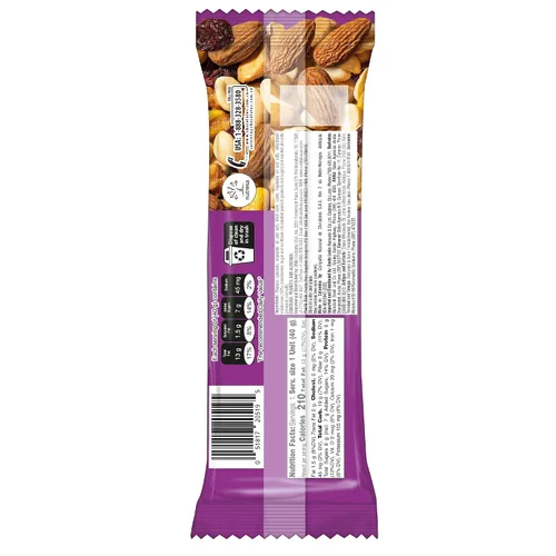 Vista 5 de Granuts Cranberry Trail Mix Cacahuetes caramelizados Nueces de maíz crujientes + almendras Arándanos suaves Sabores salados + dulces Snack