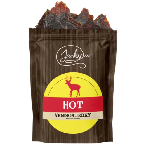 Vista 4 de Jerky 's Exotic Teriyaki Venison Jerky - Bocadillos de carne de caza salvaje, aperitivos exóticos, ricos en proteínas, totalmente naturales, sin