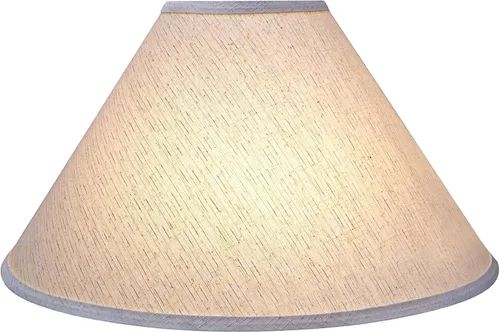 Vista 2 de Aspen Creative 32201A tapa dura Empire araña lámpara sombra en crema, 6" superior x 19" inferior x 12" altura inclinada