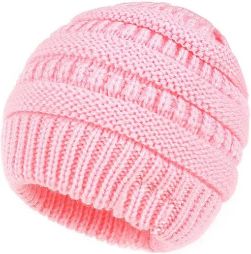Vista 6 de Gorro de invierno para mujer, sombrero de protección para el cabello, gorro de punto cable suave, gorro de nieve con forro de satén para mujer