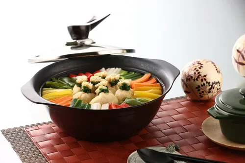 Vista 6 de TECHEF - Colección Blooming Flower/Olla de sopa con tapa de vidrio (2 cuartos de galón)