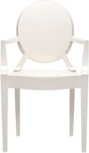 Vista 4 de 2xhome Modern Ghost - Sillón con brazo de policarbonato transparente (transparente), individual, juego de 1