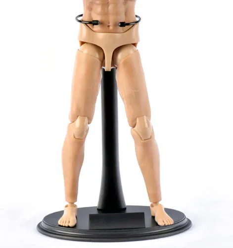 Vista 4 de 5 Uds Muñecas Soporte Soporte de Plástico Figura de Acción Soporte Escala 1/6 Ajustable en Forma de Anillo Figuras de Acción Pantalla Base Negro