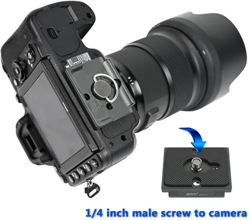 Vista 3 de SIOTI Placa de liberación rápida 200PL-14 a RC/RC2/XPRO, 200PL-14 QR, compatible con cabezal de trípodes Manfr0tt0 con sistema de conexión rápida