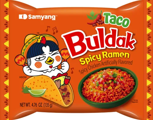Vista 3 de MUNCHII TIME Paquete variado de fideos ramen picantes Buldak coreanos - 4 sabores diferentes - Colección de fideos Buldak (4 paquetes picantes)