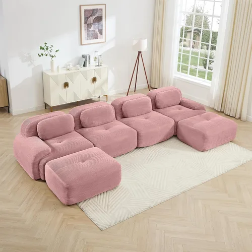 Vista 61 de Sofá sin hueso de 82 pulgadas, cómodo sofá cama de dos plazas, sofá comprimido con asiento profundo, sofá nube de pana para sala de estar