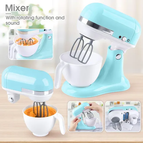 Vista 4 de Juguetes de electrodomésticos de cocina para niños, juego de accesorios de cocina de juego para niños, juguetes de cocina de simulación para niños