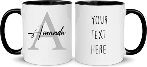 Vista 13 de SANTANNA Taza personalizada para hombres, iniciales personalizadas con nombre de café de cerámica (sus estilos favoritos)