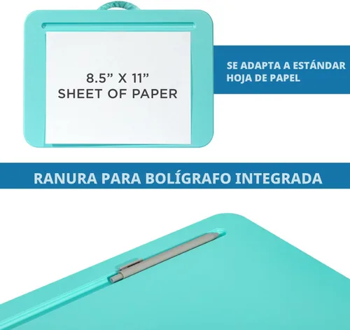 Vista 4 de LapGear - Escritorio compacto para regazo - Se adapta a laptops de hasta 15 pulgadas - Aqua Sky - Estilo núm. 43109 Microbead Cushion, Built-In