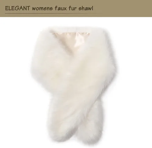 Vista 3 de Dikoaina cuello extra grande de piel sintética para abrigos de invierno para mujer