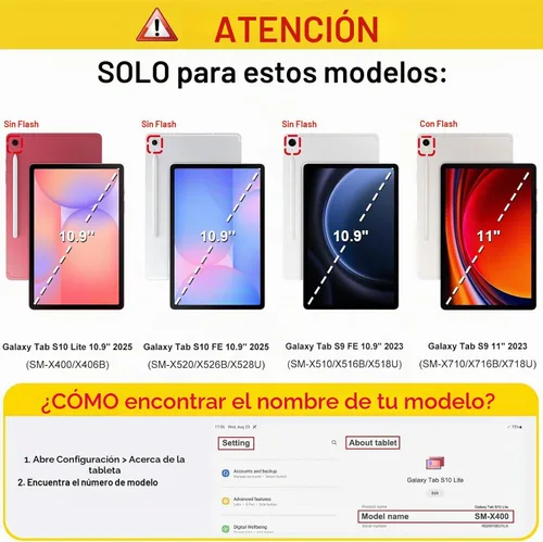 Vista 2 de Funda de teclado para Samsung Galaxy Tab S10 Lite/S10 FE/S9 FE de 10.9 pulgadas/Galaxy Tab S9 de 11 pulgadas 2023, mouse y teclado Bluetooth