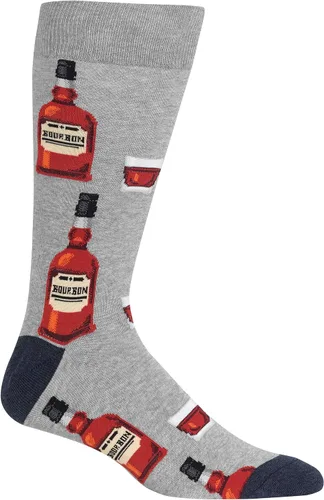 Vista 12 de Hot Sox Men's Fun Cocktail Drinks Crew Socks - 1 Pair Pack - Happy Hour Cool & Funny Novelty Gifts Cerveza (negro)
