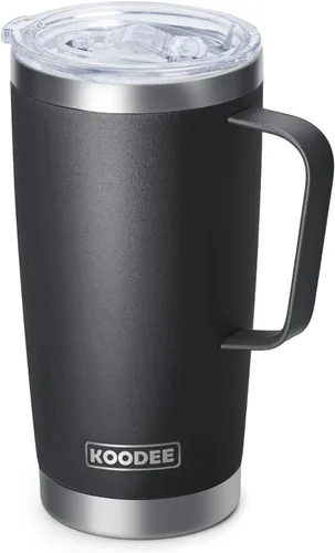 Vista 43 de koodee Vaso Tumbler Delgado de Acero Inoxidable de 20 oz con Aislamiento de Doble Pared, Vaso Tumbler Delgado para Agua para Café, Té (Azul Bebé)