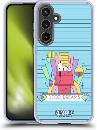 Vista 121 de Head Case Designs Snoopy Deco Dreams - Funda de gel con licencia oficial de Peanuts Blue Pattern [protección de grado militar] compatible con Google