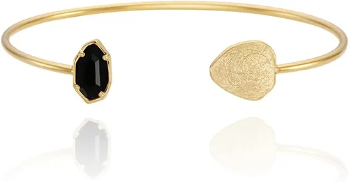 Vista 51 de OZEL - Pulseras para mujer, chapados en oro real de 18 quilates, pulseras de oro de cristal colorido para regalos