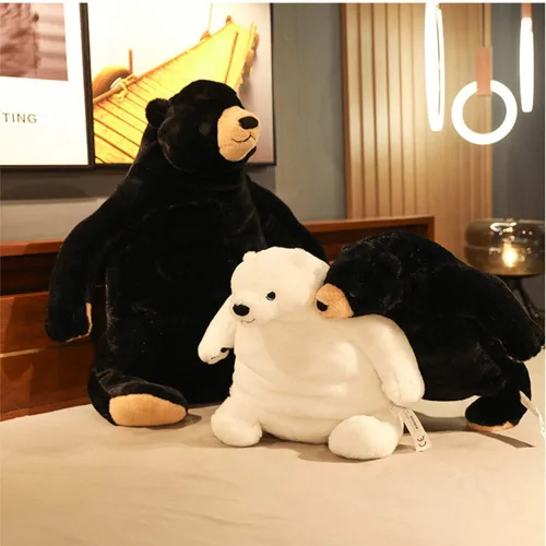 Vista 5 de Oso de Peluche de 23.6 Pulgadas Oso de Peluche de Peluche Oso de Peluche de Selva Animal de Peluche de Muñeca Decoración del Hogar Regalo para Niños
