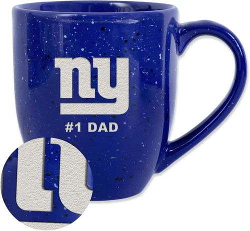 Vista 51 de Rico Industries NFL Football #1 Dad 16 oz Team Color Laser Engraved Ceramic Coffee Mug
